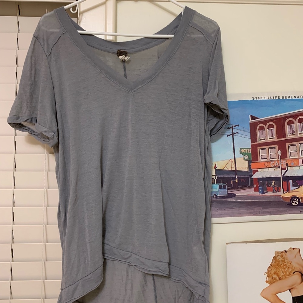 We The Free grey oversized V Neck
